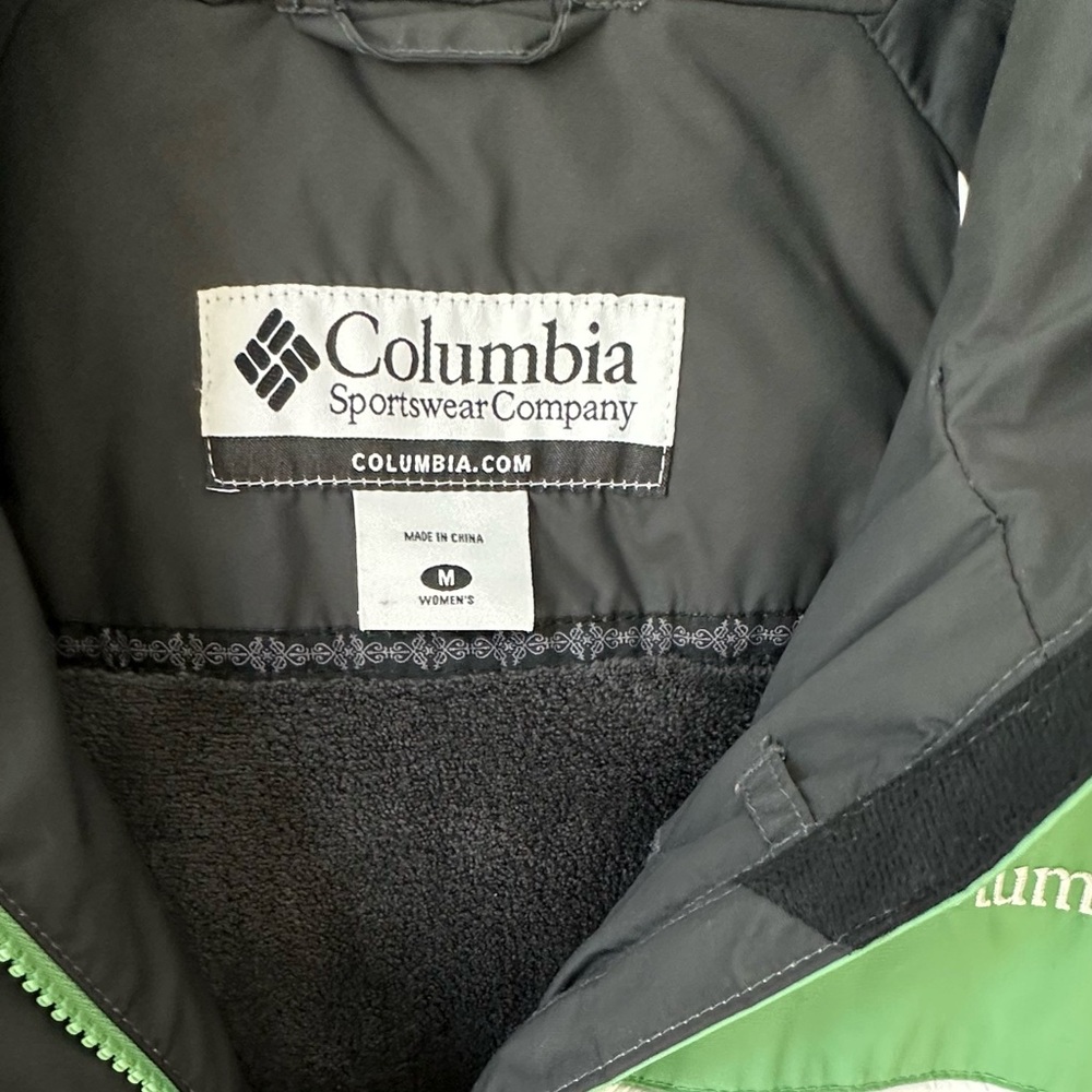 Columbia Sportswear Company Coat Womens Jacket Green Fleece Lined Full Zip - Picture 5 of 13